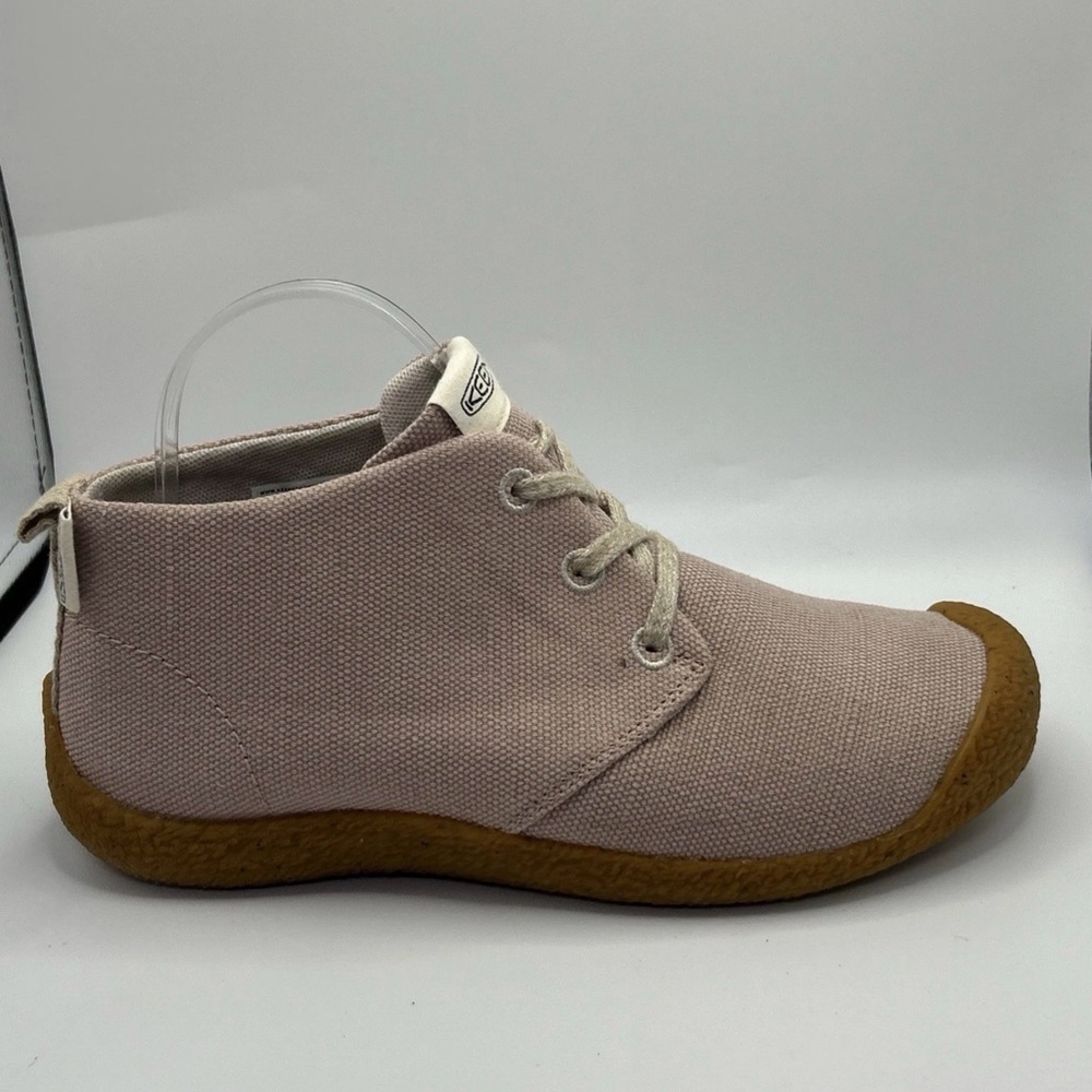 Keen Mosey Chukka Boots Women’s 8 Rose Pink Fawn Birch Canvas Moc Toe NEW - Picture 6 of 16